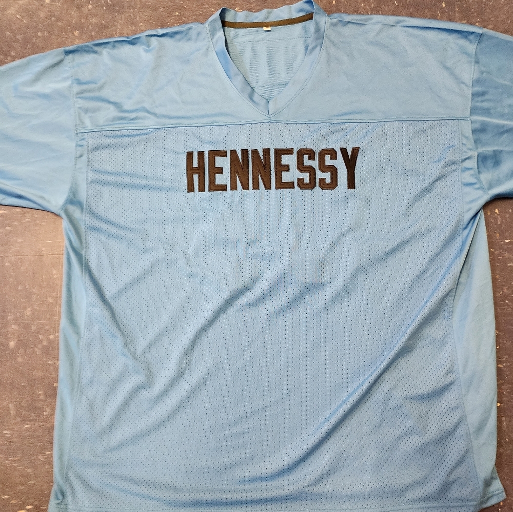 Men's sz 5XL Hennessey 95 Queens Bridge Blue Football Jersey
